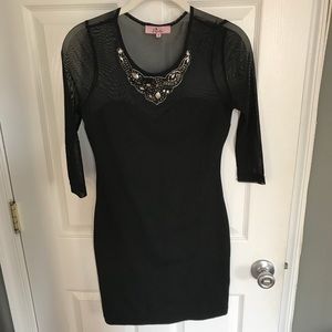 Black mesh dress